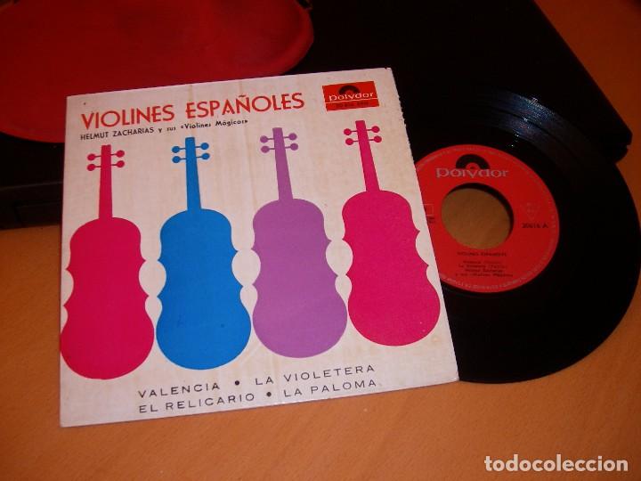 Discos de vinilo: VIOLINES ESPA&Ntilde;OLES: disco antiguo 1958 - Foto 3