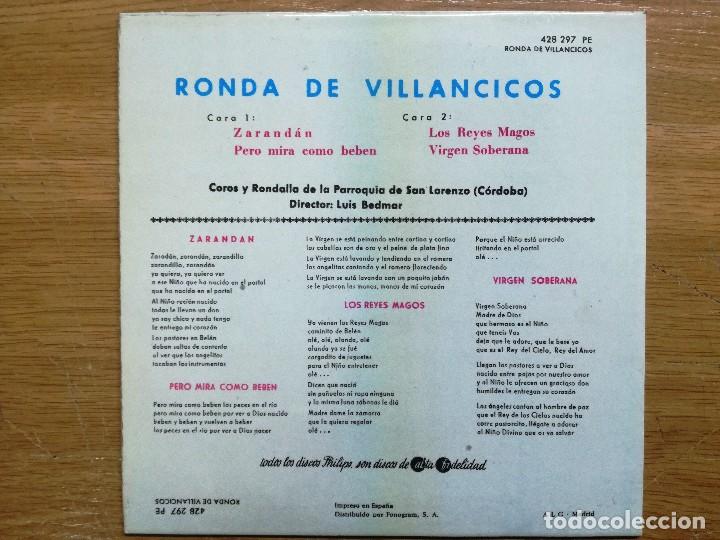 Discos de vinilo: RONDA DE VILLANCICOS. PHILIPS - Foto 2