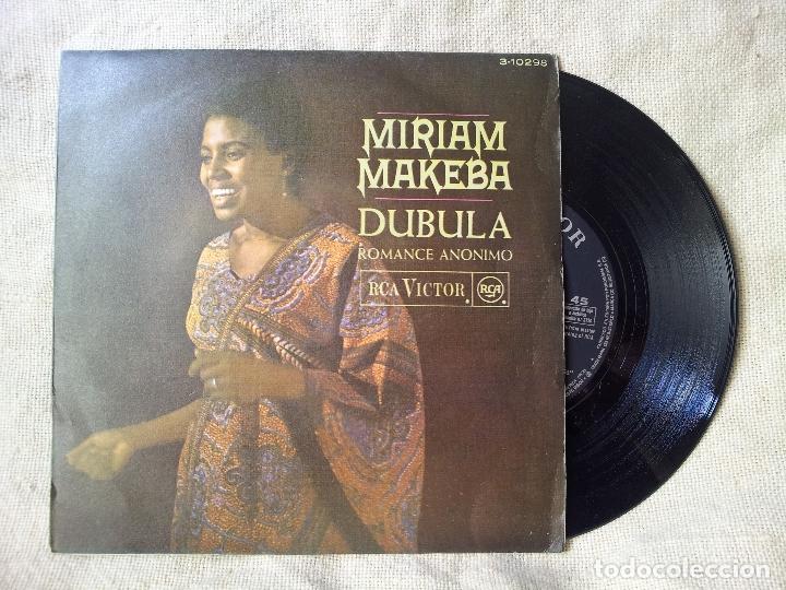 Discos de vinilo: MIRIAM MAKEBA - ROMANCE AN&Oacute;NIMO / DUBULA SINGLE DE VINILO DE RCA 1968 (REF-1AC) - Foto 1