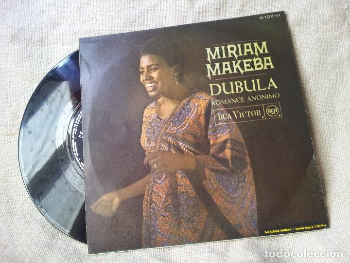 Discos de vinilo: MIRIAM MAKEBA - ROMANCE AN&Oacute;NIMO / DUBULA SINGLE DE VINILO DE RCA 1968 (REF-1AC) - Foto 2