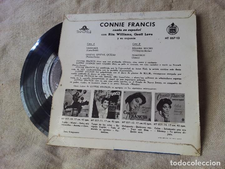 Discos de vinilo: CONNIE FRANCIS (EN ESPA&Ntilde;OL) GRANADA + 3 (EP 1960) (REF-1AC) - Foto 2