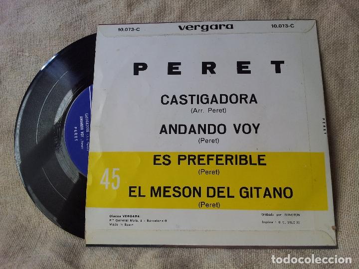 Discos de vinilo: PERET / CASTIGADORA / EL MESON DEL GITANO + 2 (EP 1969) (REF-1AC) - Foto 2