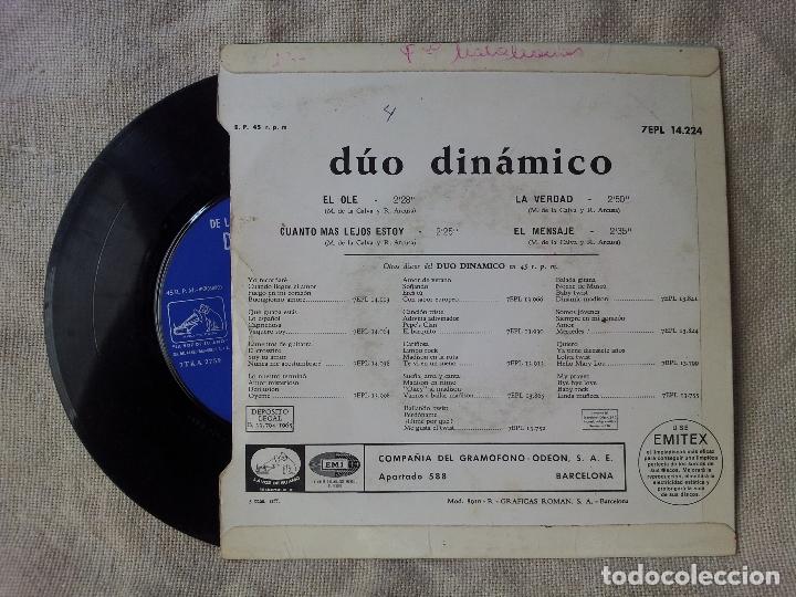 Discos de vinilo: EP DEL DUO DINAMICO EL OLE+3-1965---(REF-1AC) - Foto 2