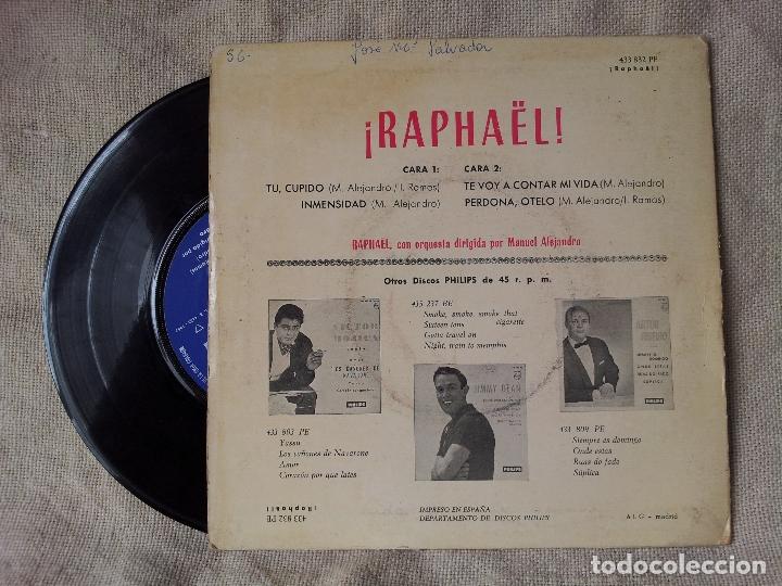 Discos de vinilo: -RAPHAEL.TU,CUPIDO.EP.ESPA&Ntilde;A 1962.PHILIPS - (REF-1AC) - Foto 2