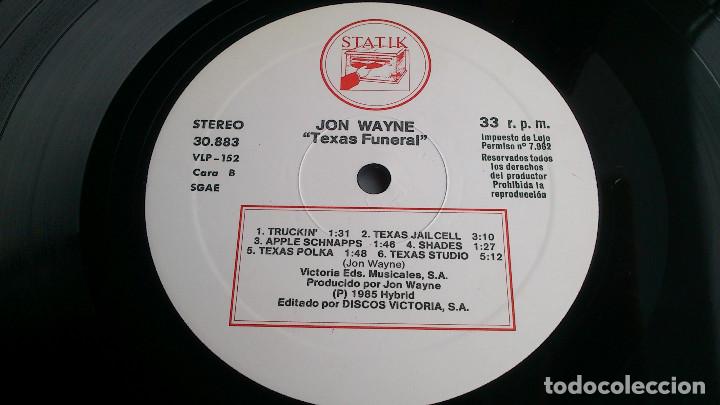 Discos de vinilo: JON WAYNE - TEXAS FUNERAL - LP - 1985 - NUEVO - Foto 5