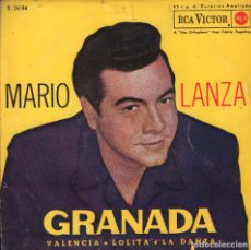 Discos de vinilo: MARIO LANZA / GRANADA / VALENCIA / LOLITA / LA DANZA - EP RCA DE 1962 RF-2123. Lote 82802996