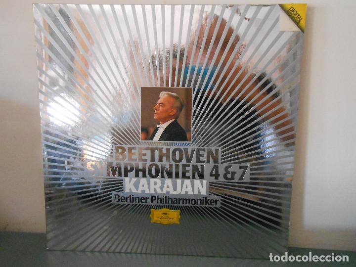 Discos de vinilo: BEETHOVEN - KARAJAN SYMPHONIEN 4 & 7 - Foto 1