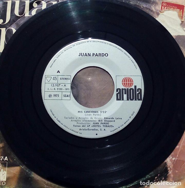 Discos de vinilo: SINGLE JUAN PARDO - MIS CANCIONES - ARIOLA 1975. - Foto 3