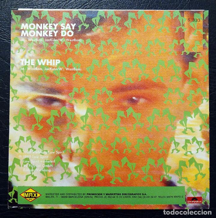 Discos de vinilo: SINGLE WESTBAM - MONKEY SAY MONKEY DO - MAX MUSIC 1989. - Foto 2