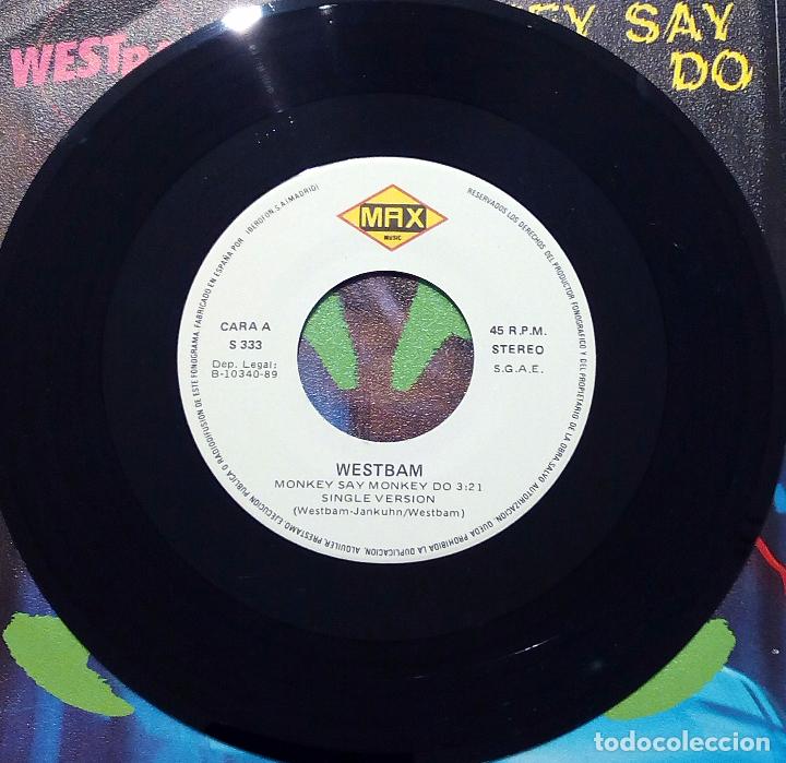 Discos de vinilo: SINGLE WESTBAM - MONKEY SAY MONKEY DO - MAX MUSIC 1989. - Foto 4