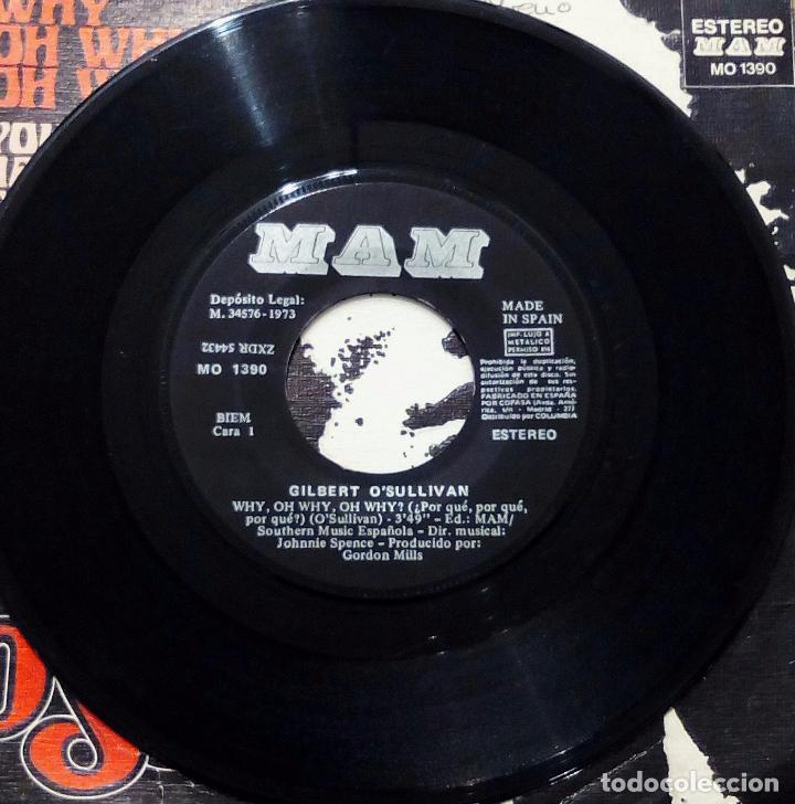 Discos de vinilo: SINGLE GILBERT OSULLIVAN - WHY, OH WHY, OH WHY? - DISCOS COLUMBIA 1973. - Foto 3
