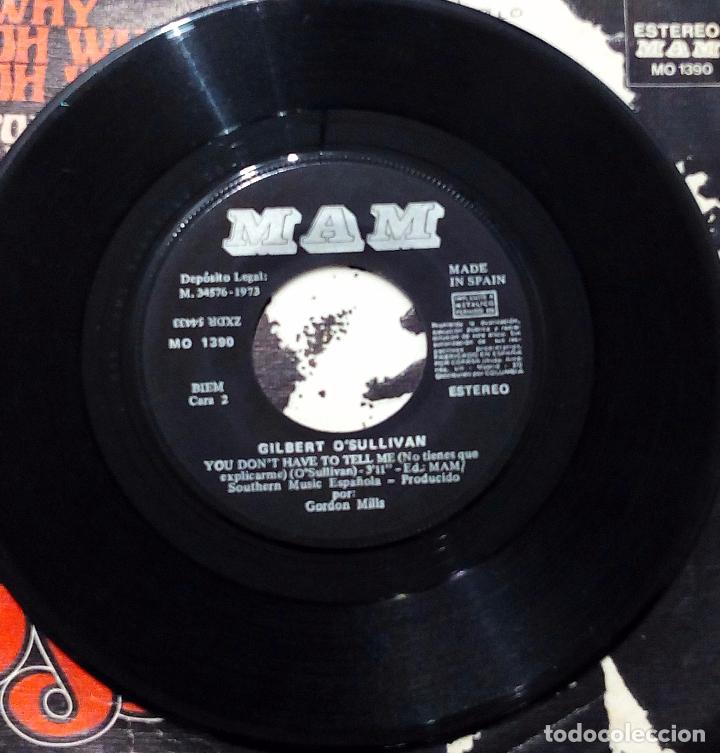 Discos de vinilo: SINGLE GILBERT OSULLIVAN - WHY, OH WHY, OH WHY? - DISCOS COLUMBIA 1973. - Foto 4