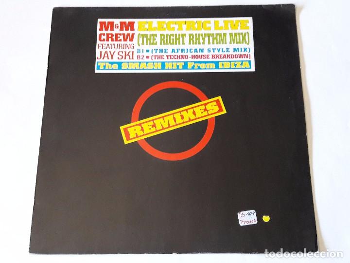 Discos de vinilo: M&M Crew Featuring Jay Ski - Electric Live (Remixes) - 1990 - Foto 1