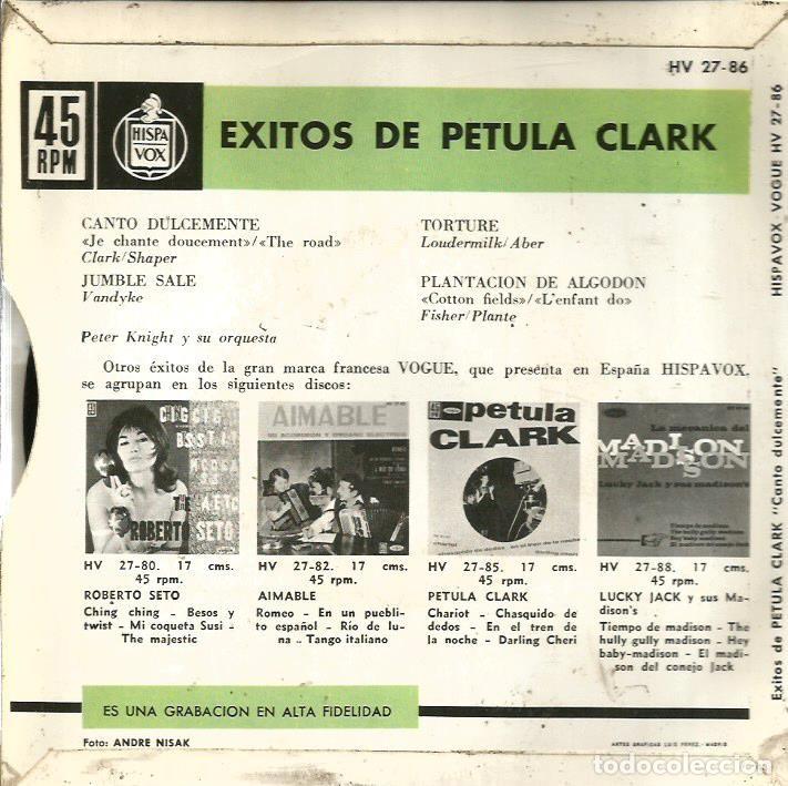 Discos de vinilo: EP PETULA CLARK : EXITOS DE PETULA CLARK - Foto 2