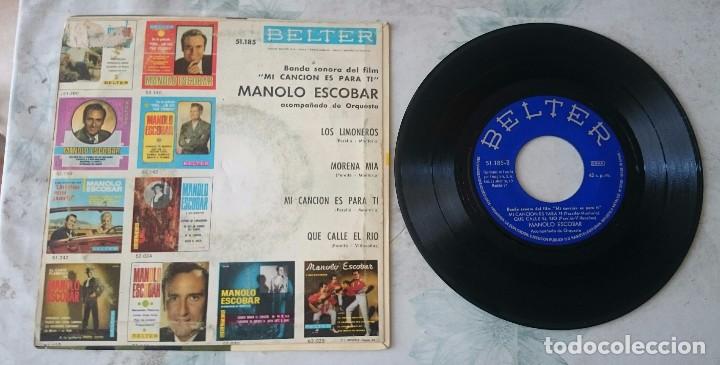 Discos de vinilo: Manolo Escobar: Limoneros + 3 (BELTER 1965) - Foto 2