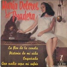 Discos de vinilo: SINGLE MARÍA DOLORES PRADERA. LA FLOR DE LA CANELA. 1961 SPAIN (DISCO PROBADO Y BIEN)