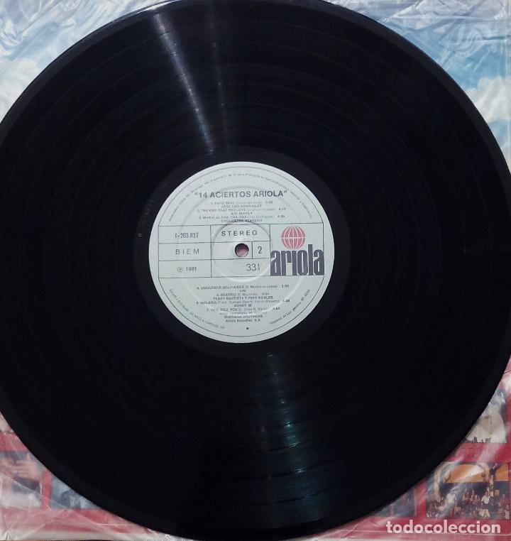 Discos de vinilo: LP 14 ACIERTOS ARIOLA  VOL. 1 - ARIOLA - 1981. - Foto 5