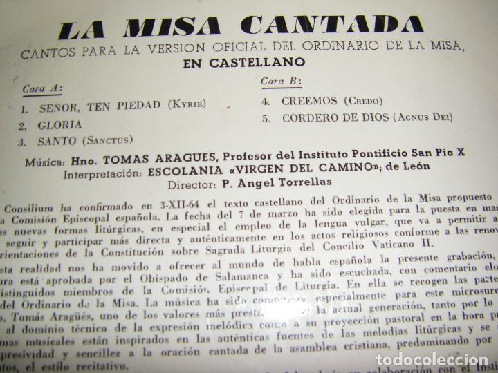 Discos de vinilo: La misa cantada - Foto 4