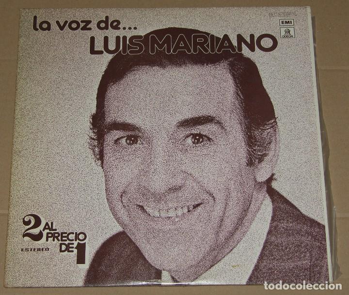 Discos de vinilo: LA VOZ DE LUIS MARIANO. DOBLE LP ODEON 1976. GATEFOLD. - Foto 1