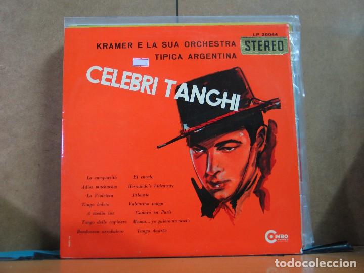 Vinyl records: Kramer E La Sua Orchestra Tipica Argentina - Celebri Tanghi - Combo Record LP 20044 - Edicion Italia