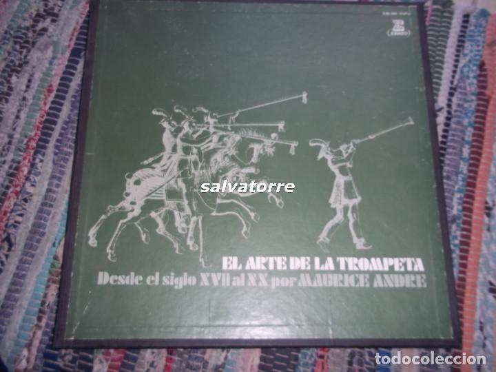 Discos de vinilo: MAURICE ANDRE.EL ARTE DE LA TROMPETA.DESDE EL SIGLO XVII AL XX.BOX.4 LPS. LIBRETO 12 PAGINAS.ERATO