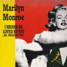 Discos de vinil: MAXI SINGLE MARILYN MONROE. I WANNA BE LOVED BY YOU.. MR. PRESIDENT MIX 1989 ZYS RECORDS GERMANY . Lote 83580036