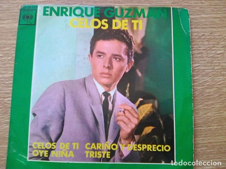 Discos de vinilo: Enrique Guzm&aacute;n - Celos de ti + 3 (CBS, 1963) - Foto 1