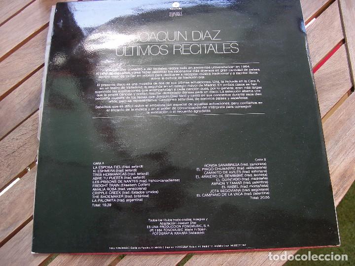 Discos de vinilo: Joaqu&iacute;n D&iacute;az, &ldquo;&Uacute;ltimos recitales&rdquo;: - Foto 3
