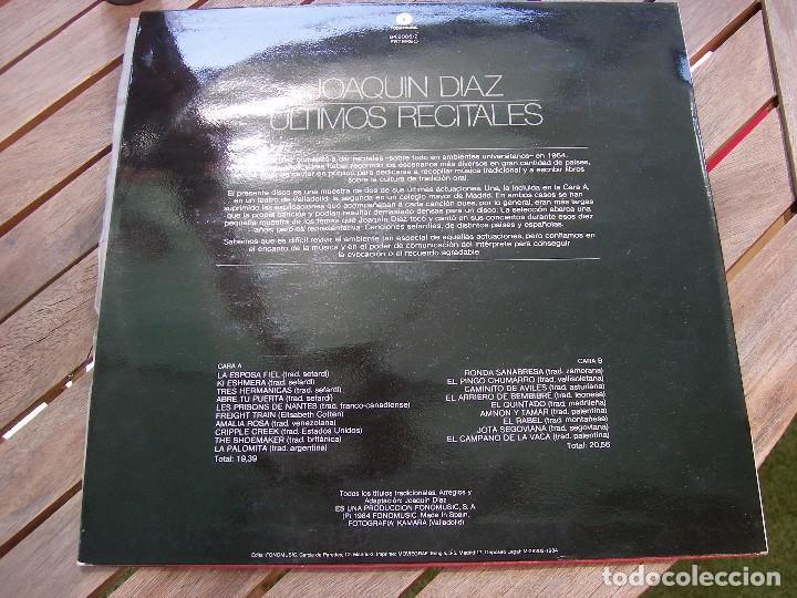Discos de vinilo: Joaqu&iacute;n D&iacute;az, &ldquo;&Uacute;ltimos recitales&rdquo;: - Foto 8