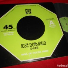 Discos de vinilo: JOSE DOMINGO CASTAÑO NIÑA DE POCOS AÑOS 12 MX 1977 PROMO DOBLE CARA MOVIEPLAY. Lote 83775528