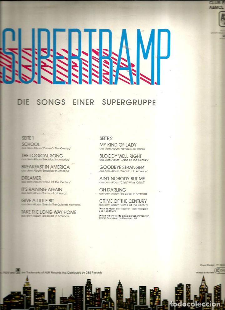 Discos de vinilo: LP SUPERTRAMP : DIE SONGS EINER SUPERGRUPPE - Foto 2