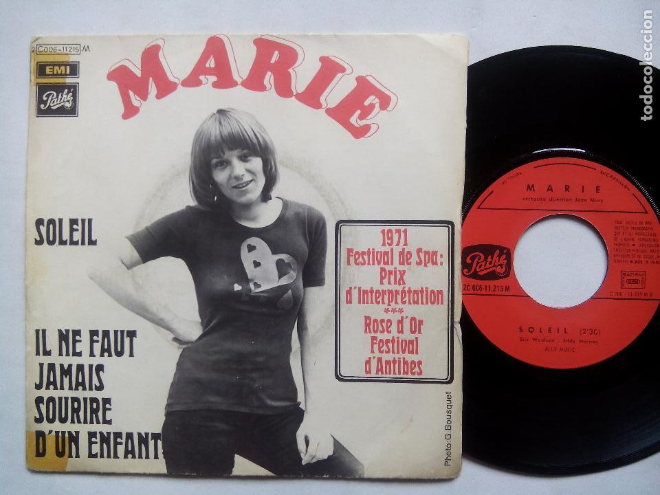 Dischi in vinile: MARIE. SOLEIL. SINGLE PATH&Eacute; 2C 006. FRANCE 1971. IL NE FAUT JAMAIS SOURIRE D'UN ENFANT. JEAN MUSY.