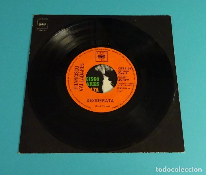 Discos de vinilo: FRANCISCO VALLADARES. DESIDERATA / SI .... CBS - Foto 3