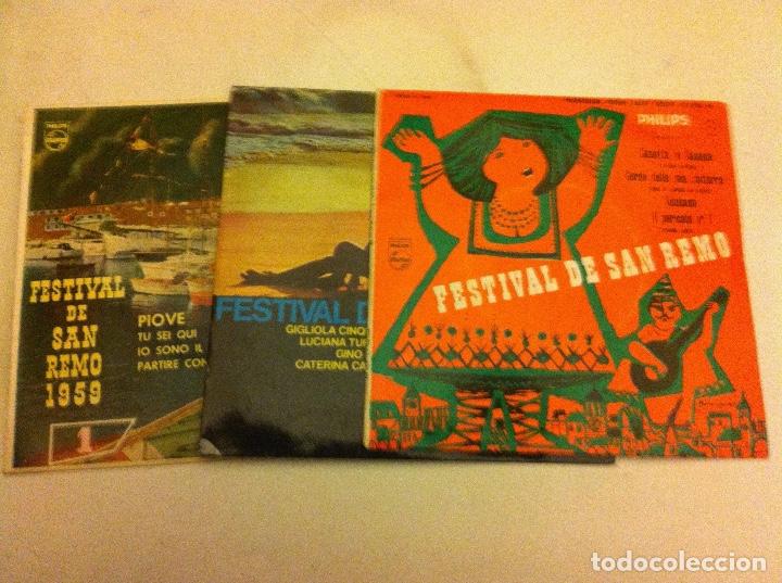 Discos de vinilo: san remo -lote de 3 - Foto 1