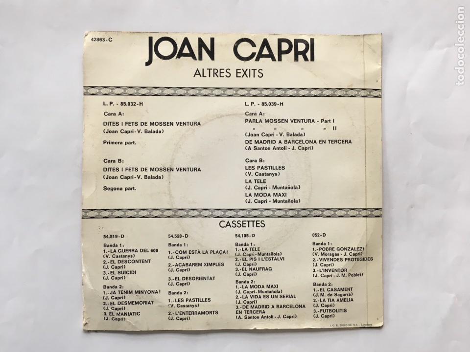 Discos de vinilo: Joan Capri &rdquo; El Mandros &rdquo; Disco - Foto 2