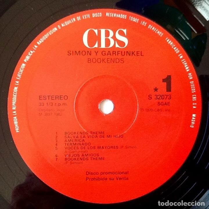 Discos de vinilo: SIMON & GARFUNKEL : BOOKENDS [CBS - ESP 1982] LP - Foto 3