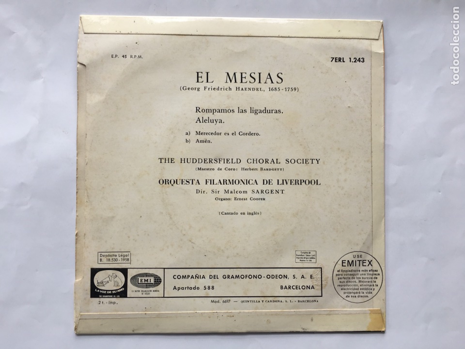 Discos de vinilo: EL MESIAS - Foto 2