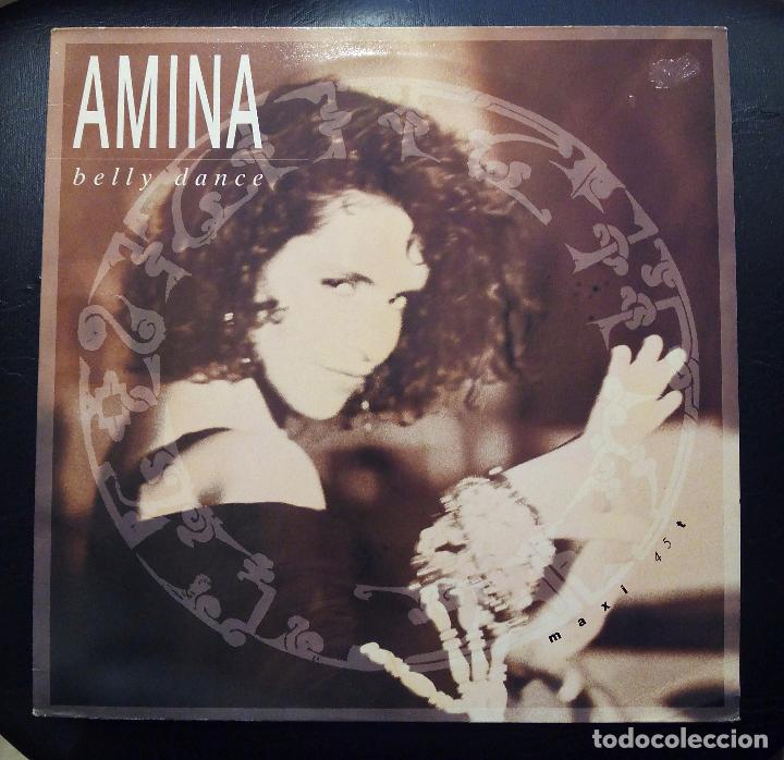 Discos de vinilo: MAXI SINGLE AMINA - BELLY DANCE - PHILIPS 1989. - Foto 1