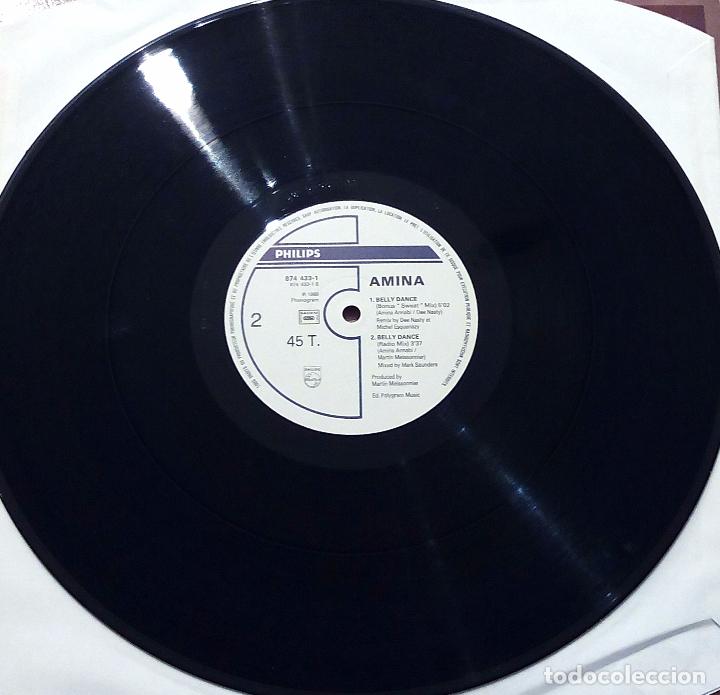 Discos de vinilo: MAXI SINGLE AMINA - BELLY DANCE - PHILIPS 1989. - Foto 5