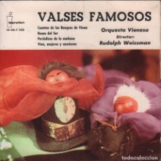 Discos de vinilo: VALSES FAMOSOS - ORQUESTA VIENESA / EP IBEROFON DE 1961 RF-2289, BUEN ESTADO. Lote 84292112