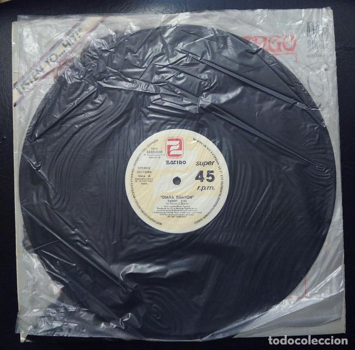 Discos de vinilo: MAXI SINGLE DIANA BARTON  - TANGO - SONIC 1987. - Foto 3