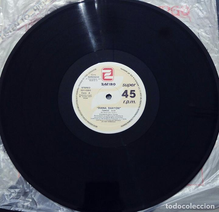 Discos de vinilo: MAXI SINGLE DIANA BARTON  - TANGO - SONIC 1987. - Foto 4