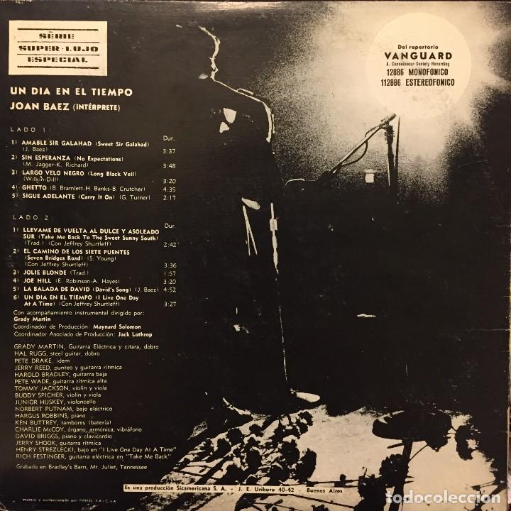 Discos de vinilo: LP argentino de Joan Baez a&ntilde;o 1969 - Foto 2