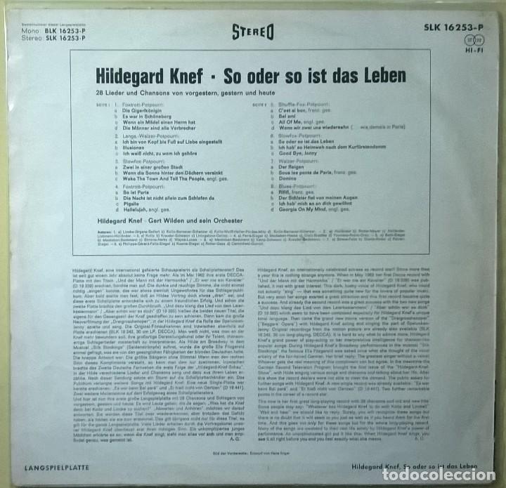 Discos de vinilo: Hildegard Knef, So Oder So Ist Das Leben, Decca-SLK 16 253-P - Foto 2