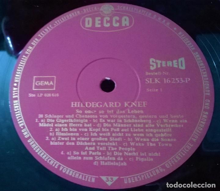 Discos de vinilo: Hildegard Knef, So Oder So Ist Das Leben, Decca-SLK 16 253-P - Foto 3