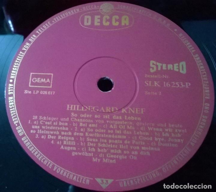 Discos de vinilo: Hildegard Knef, So Oder So Ist Das Leben, Decca-SLK 16 253-P - Foto 4