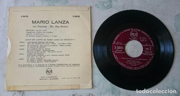 Discos de vinilo: Mario Lanza: Granada + 3 (RCA 1958) - Foto 2