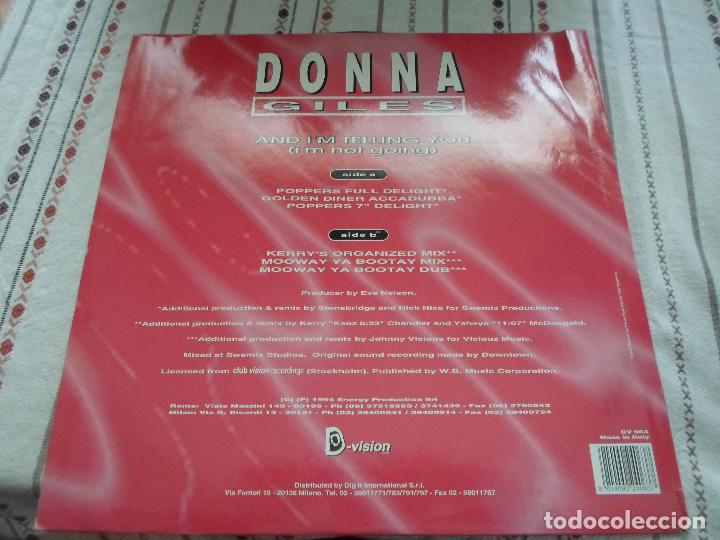 Discos de vinilo: DONNA GILES AND I&acute;M TELLING YOU - Foto 3