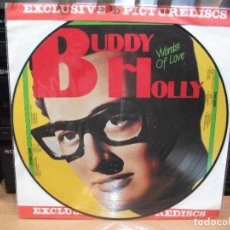 Discos de vinilo: BUDDY HOLLY / SD / WORDS OF LOVE LP PICTURE HOLANDA 1957 PDELUXE. Lote 84734756