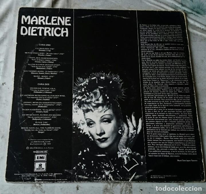 Discos de vinilo: Marlene Dietrich. Serie Con Plumas (Emi Odeon 1982) - Foto 2